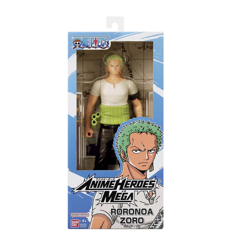 Bandai Anime Heroes Mega One Piece Roronoa Zoro de 30 cm