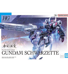 Bandai HG 1/144 Mobile Suit Gundam The Witch from Mercury 25 Gundam Schwarzette – Model Kit Gunpla