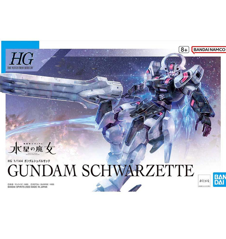 Bandai HG 1/144 Mobile Suit Gundam The Witch from Mercury 25 Gundam Schwarzette – Model Kit Gunpla