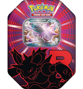 Pokémon TCG: Team Rocket’s Nidoking ex Tin (Cartas en Español)
