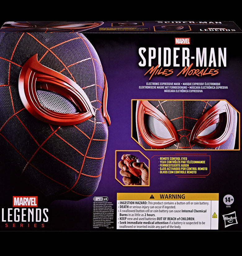 Marvel Legends Series Spider-Man: Miles Morales Máscara electrónica expresiva G2125