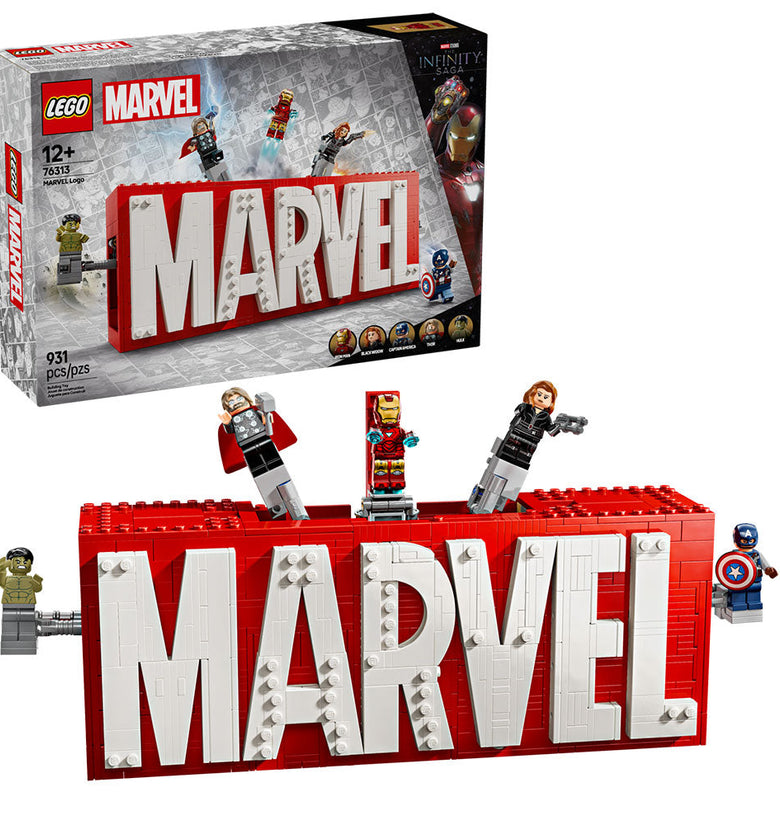 Lego Logotipo MARVEL y Minifiguras 76313
