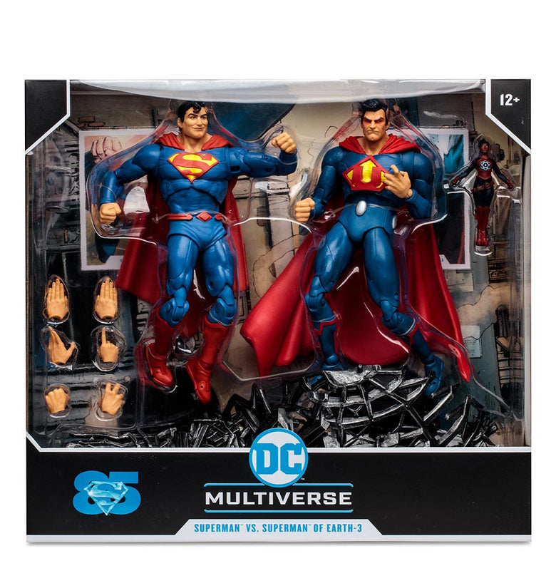 DC Multiverse Superman vs Superman of Earth-3 con Atomica 7in Figure 2pk McFarlane Toys 15749
