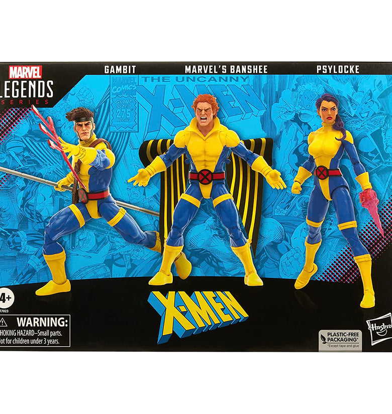 MARVEL LEGENDS SERIES BANSHEE, GAMBIT & PSYLOCKE X-MEN 60 ANIVERSARIO F7023